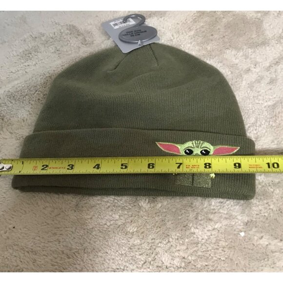 Star Wars The Child Grogu Beanie Hat Olive Green One Size L/XL Disney Parks - Picture 12 of 12
